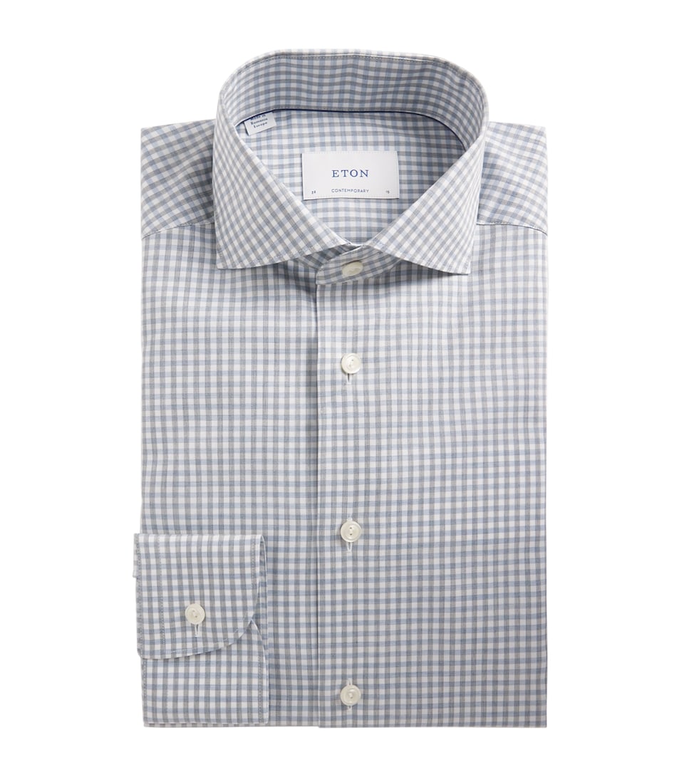 Cotton Twill Melange Check Shirt