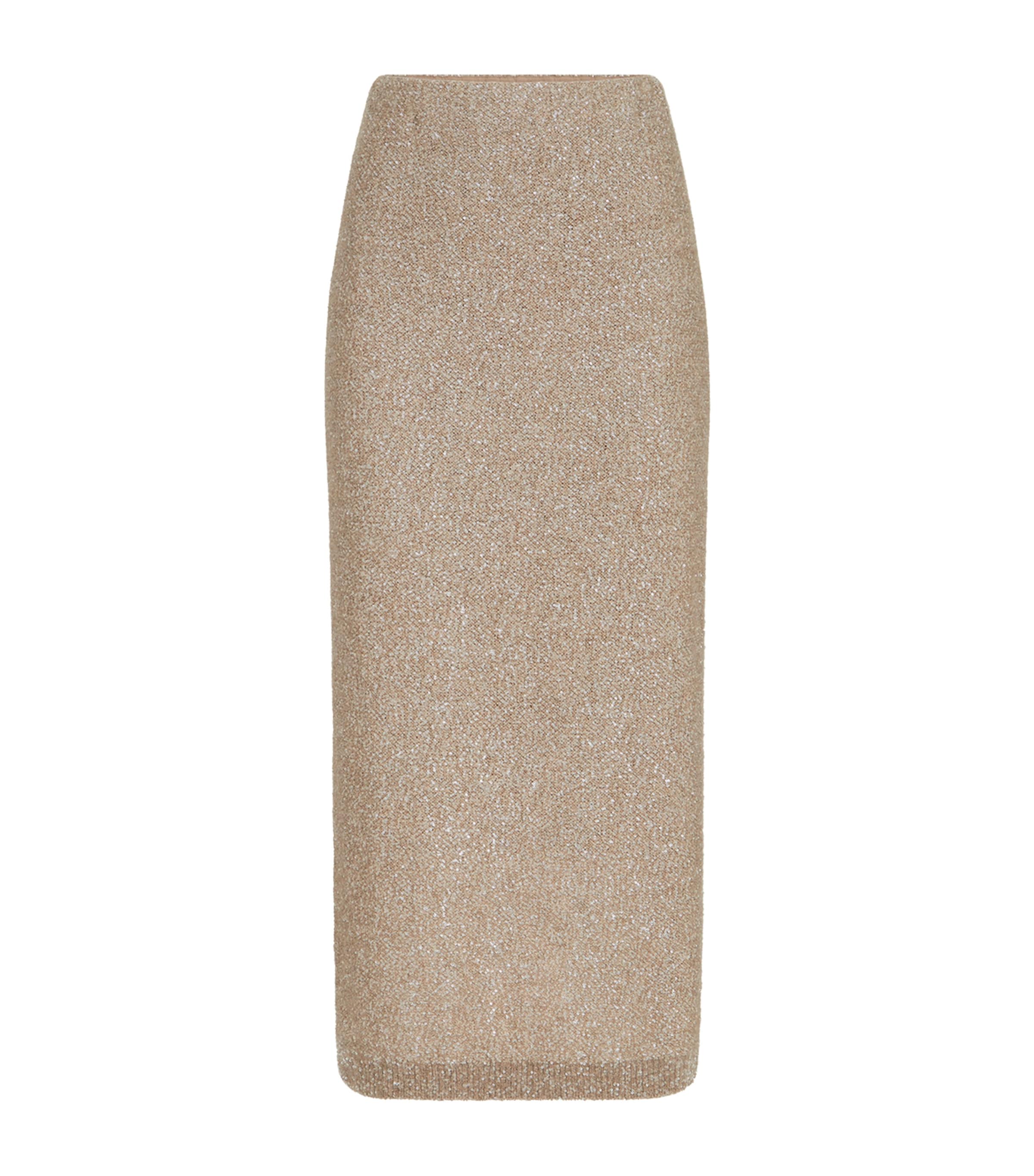 Brunello Cucinelli Womens Sequin Midi Skirt
