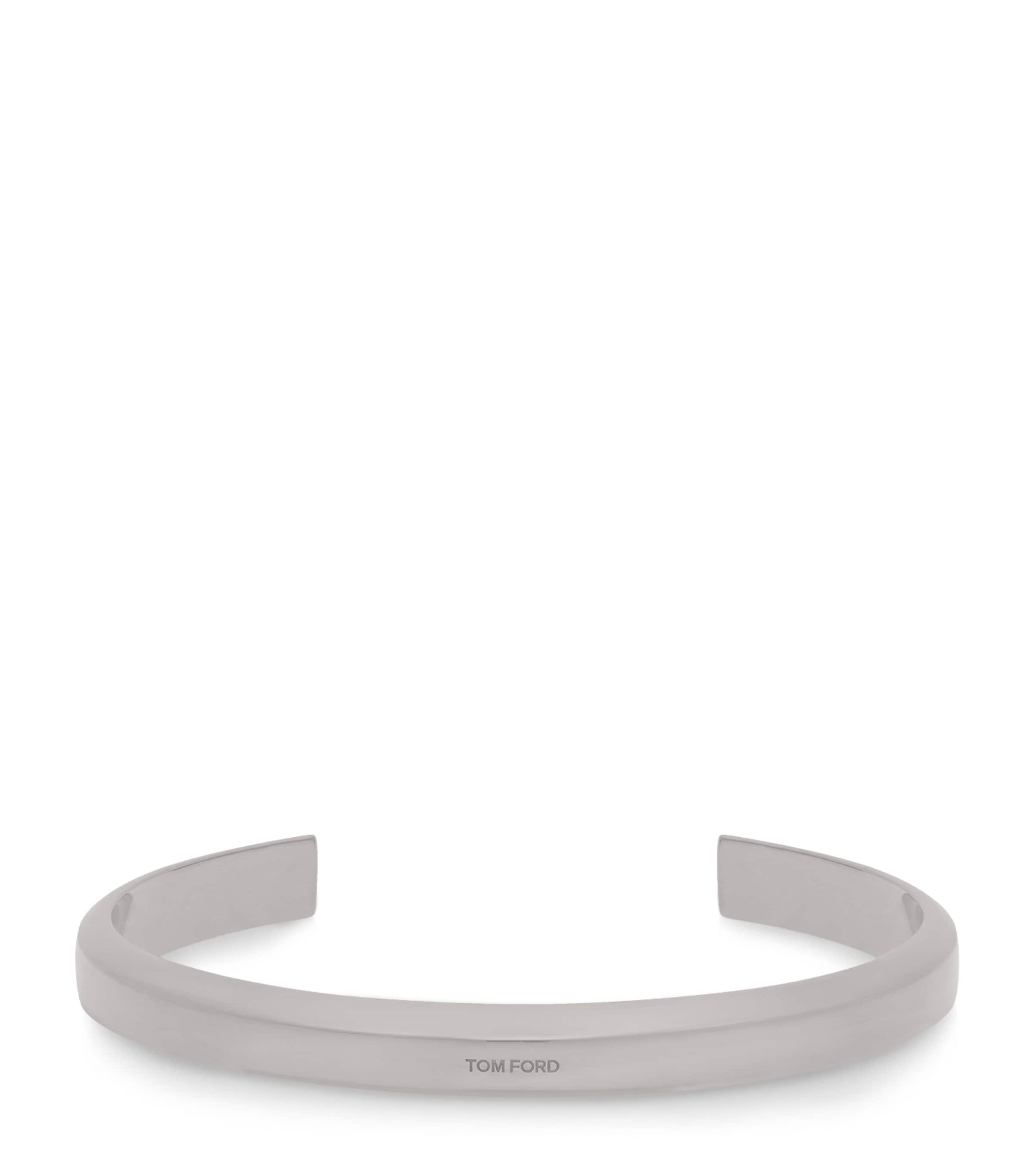 Silver Logo-Engraved Bangle