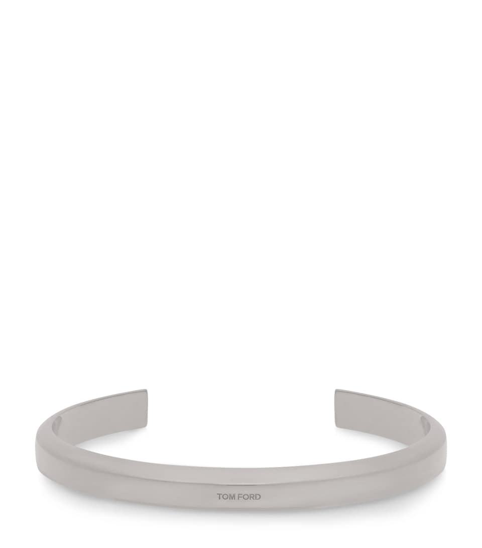 Silver Logo-Engraved Bangle