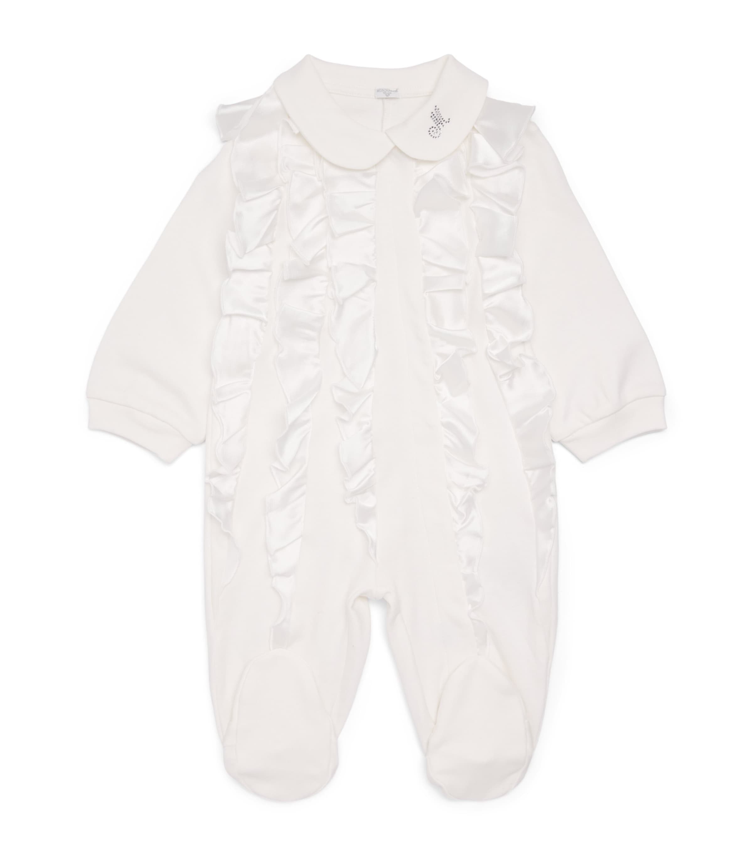 Monnalisa Cotton Frill All-In-One (3-9 Months) Cream