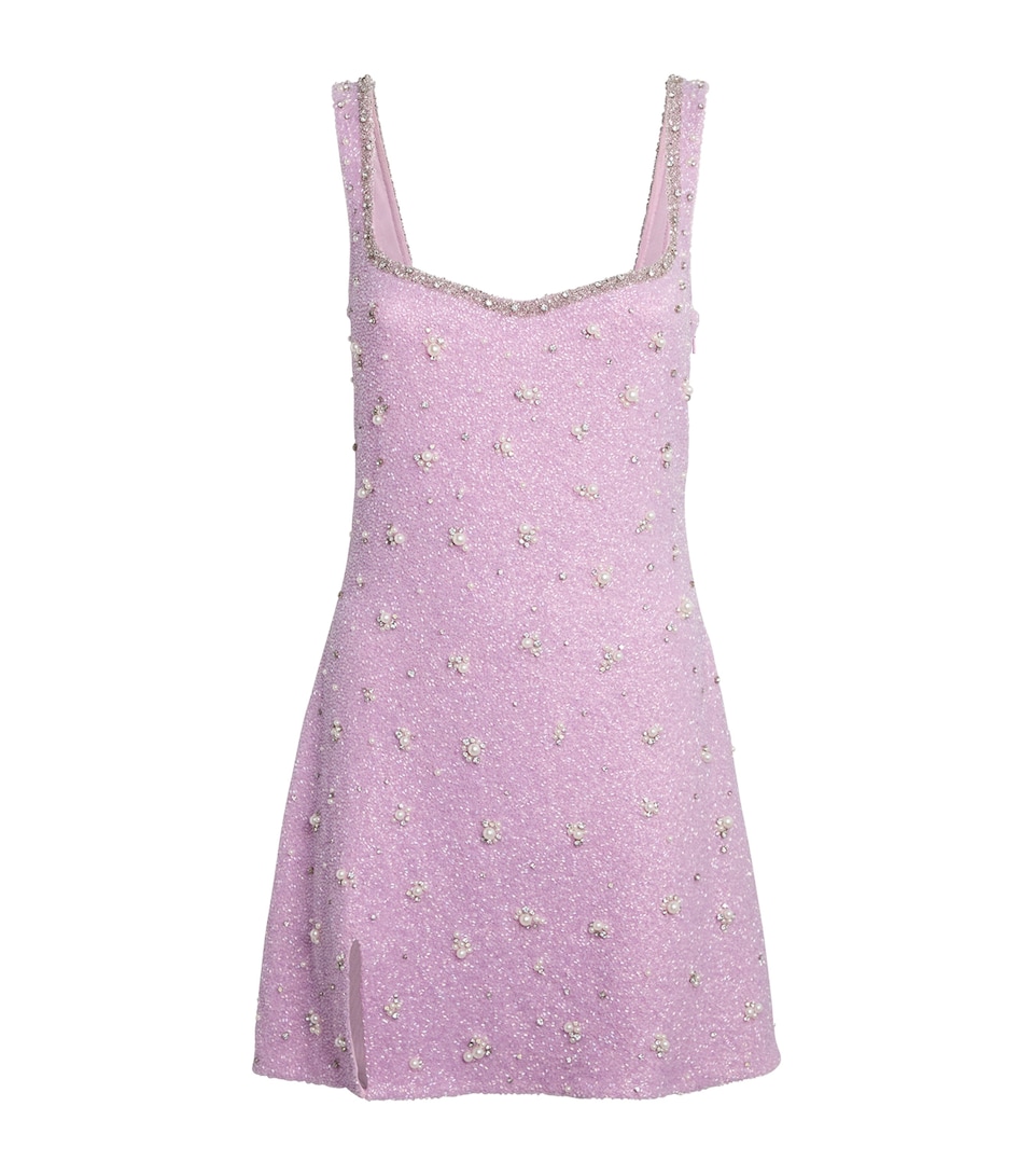Crystal Beaded Mini Dress