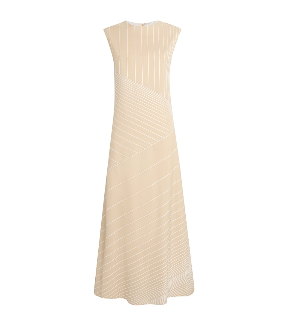 Embroidered Stripe Maryse Maxi Dress