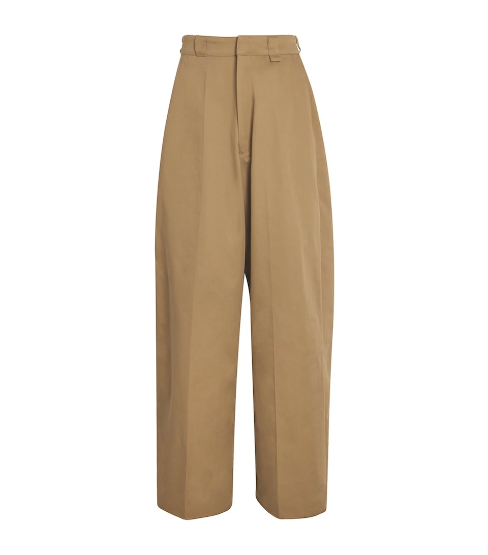 Twill Wide-Leg Chinos