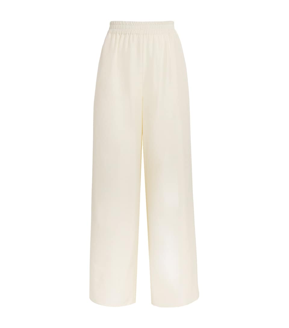Le Kasha Womens Silk Pamir Wide-Leg Trousers Cream