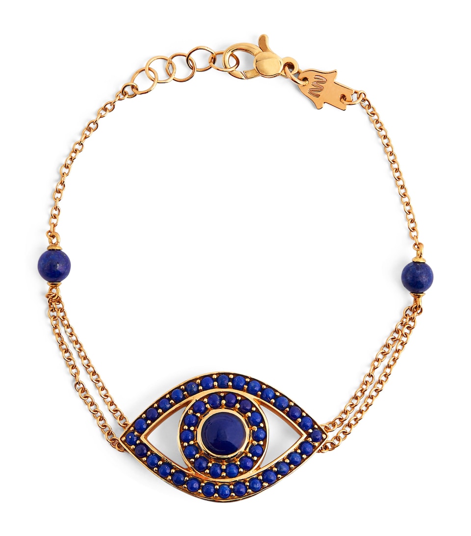 Yellow Gold and Lapis Protected Bracelet