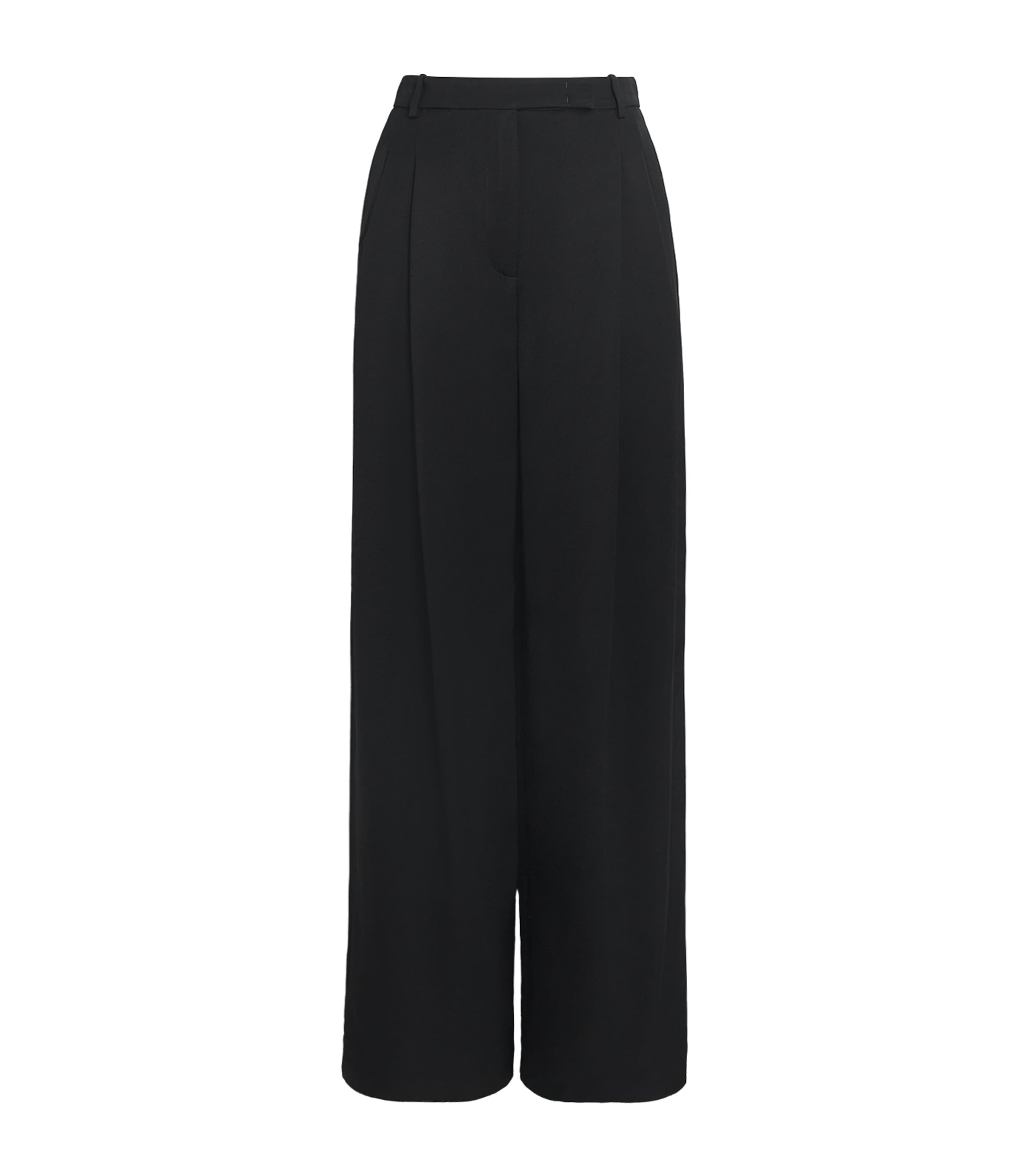 Eleventy Womens Twill Pleated Straight Trousers Nero
