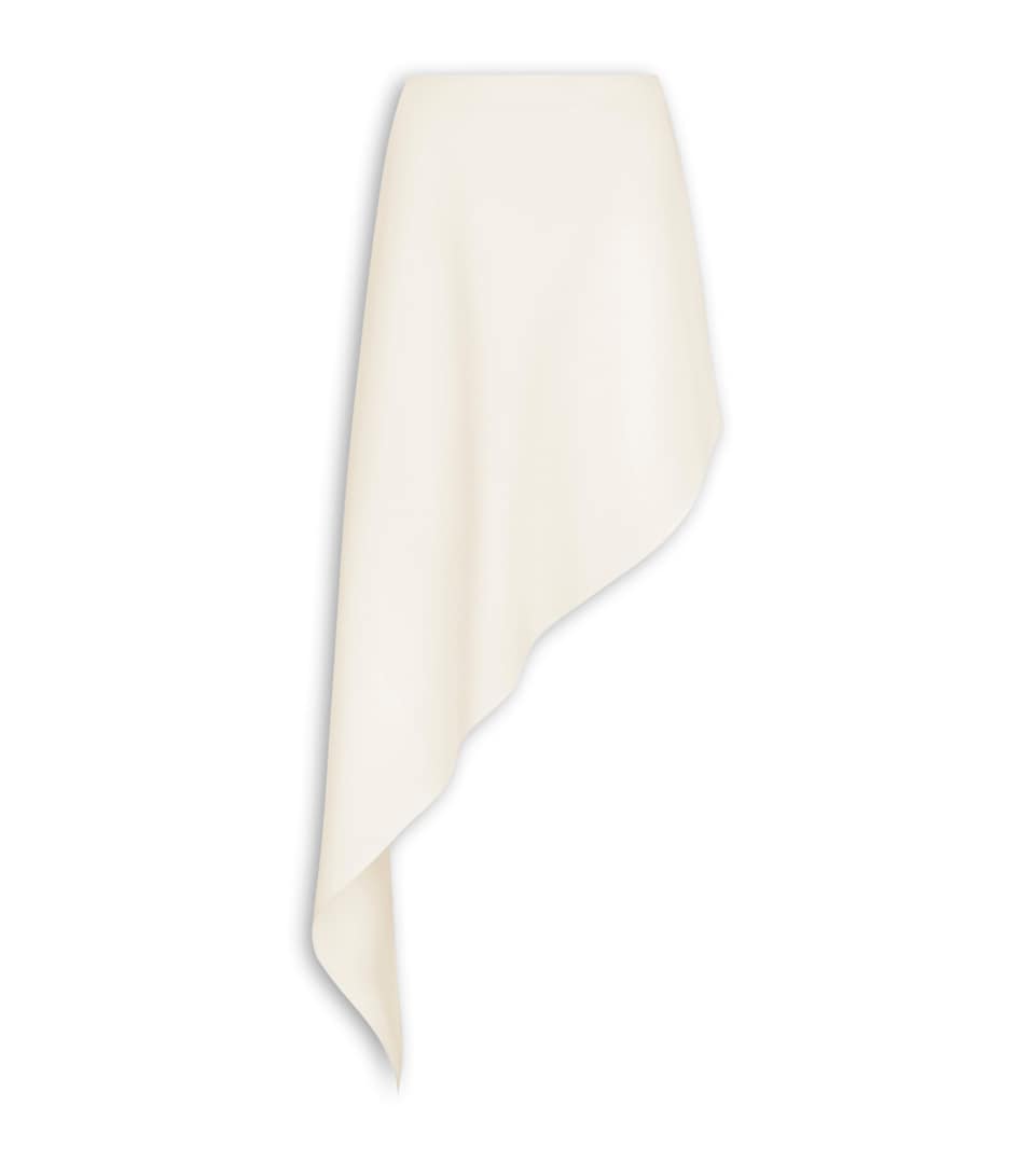 Alaïa Womens Asymmetric Pointed Skirt Ivoire