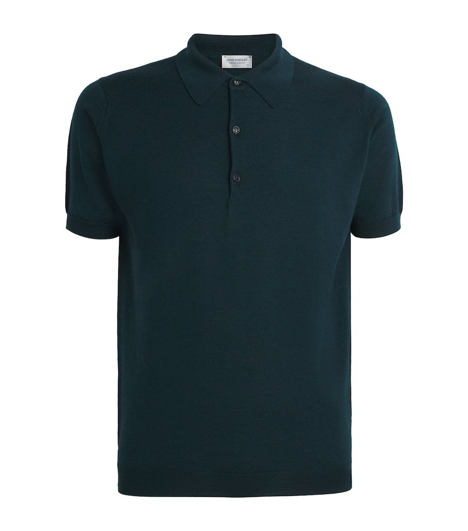 John Smedley Mens Merino Macloud Polo Shirt Richardson Green