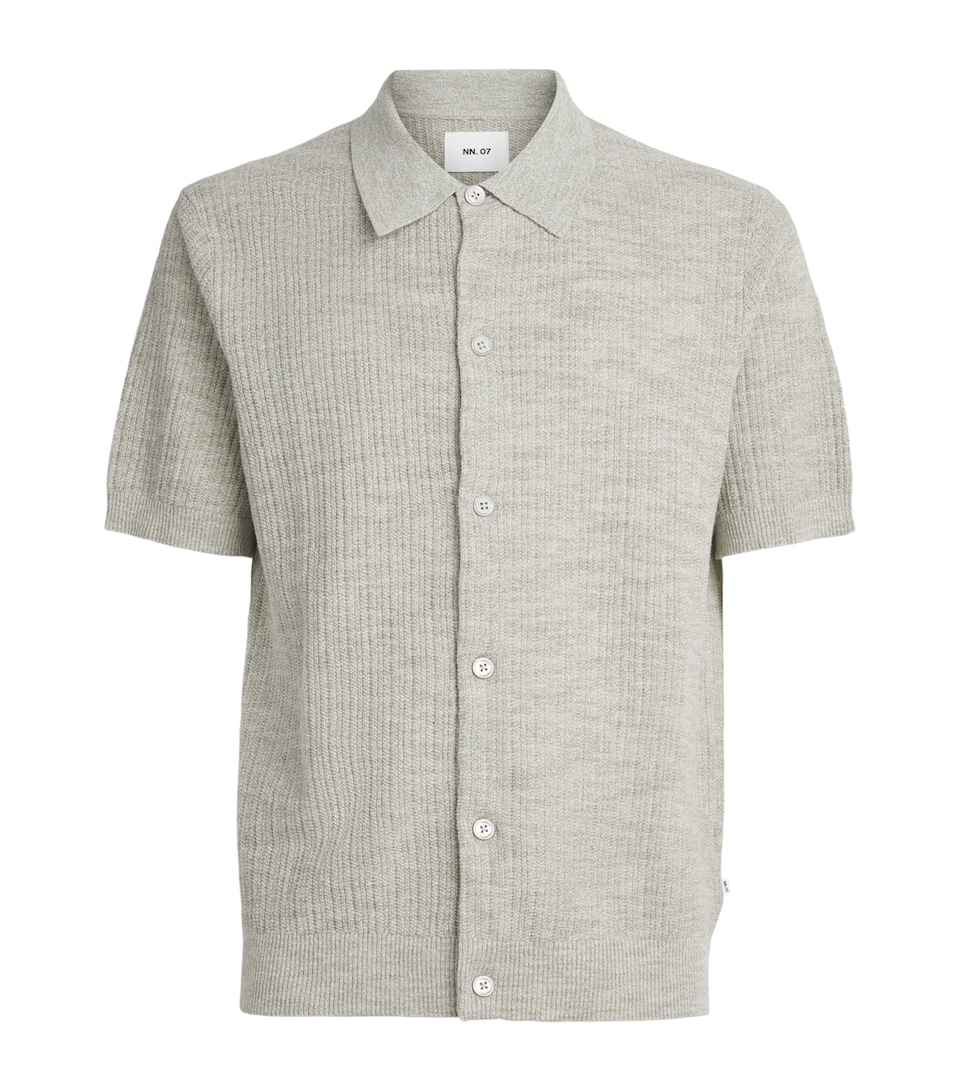 NN.07 Mens Organic Cotton Nolan Cardigan Sage Mouline