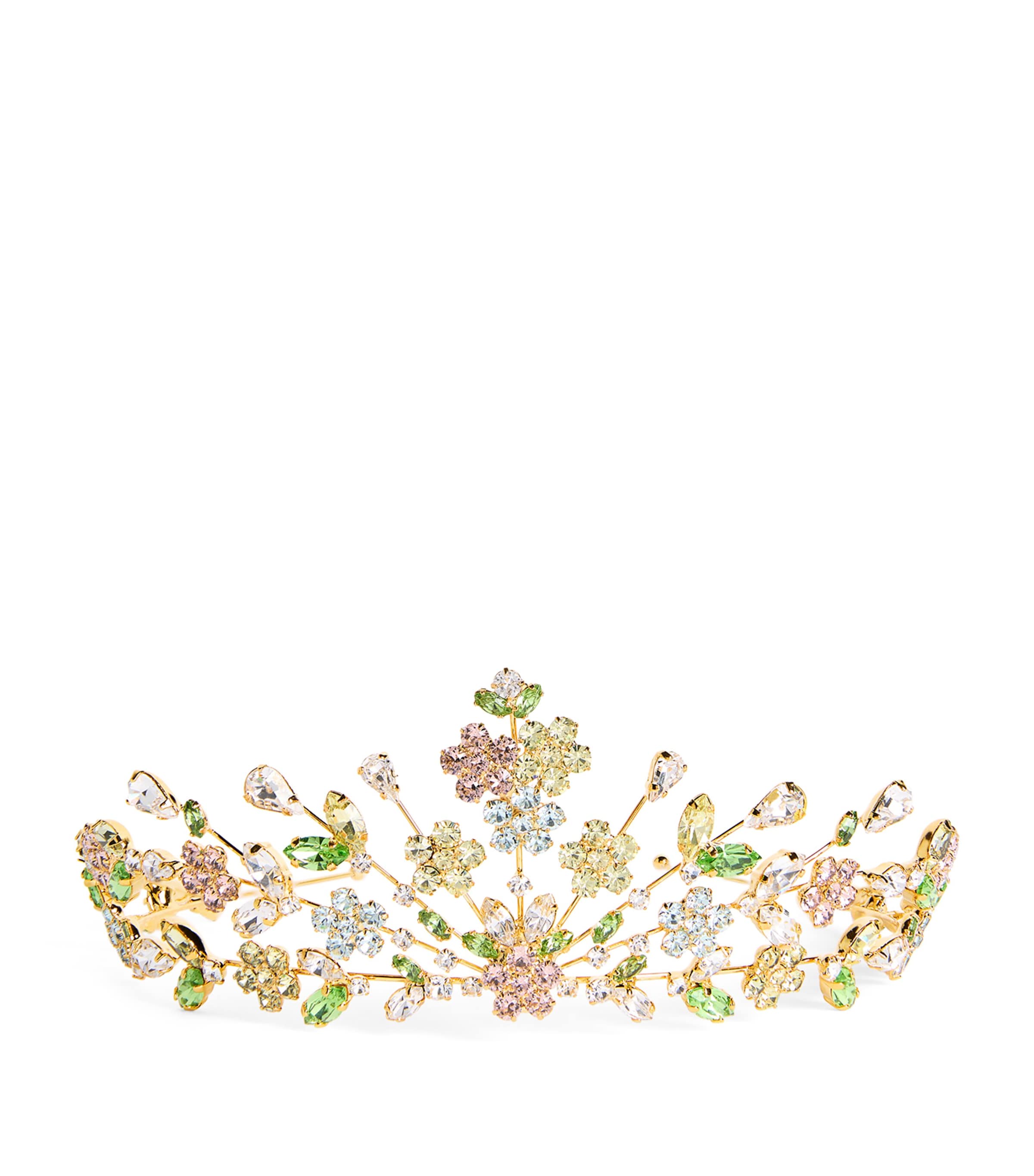 Jennifer Behr Gold-Plated Embellished Miriam Tiara Mutli