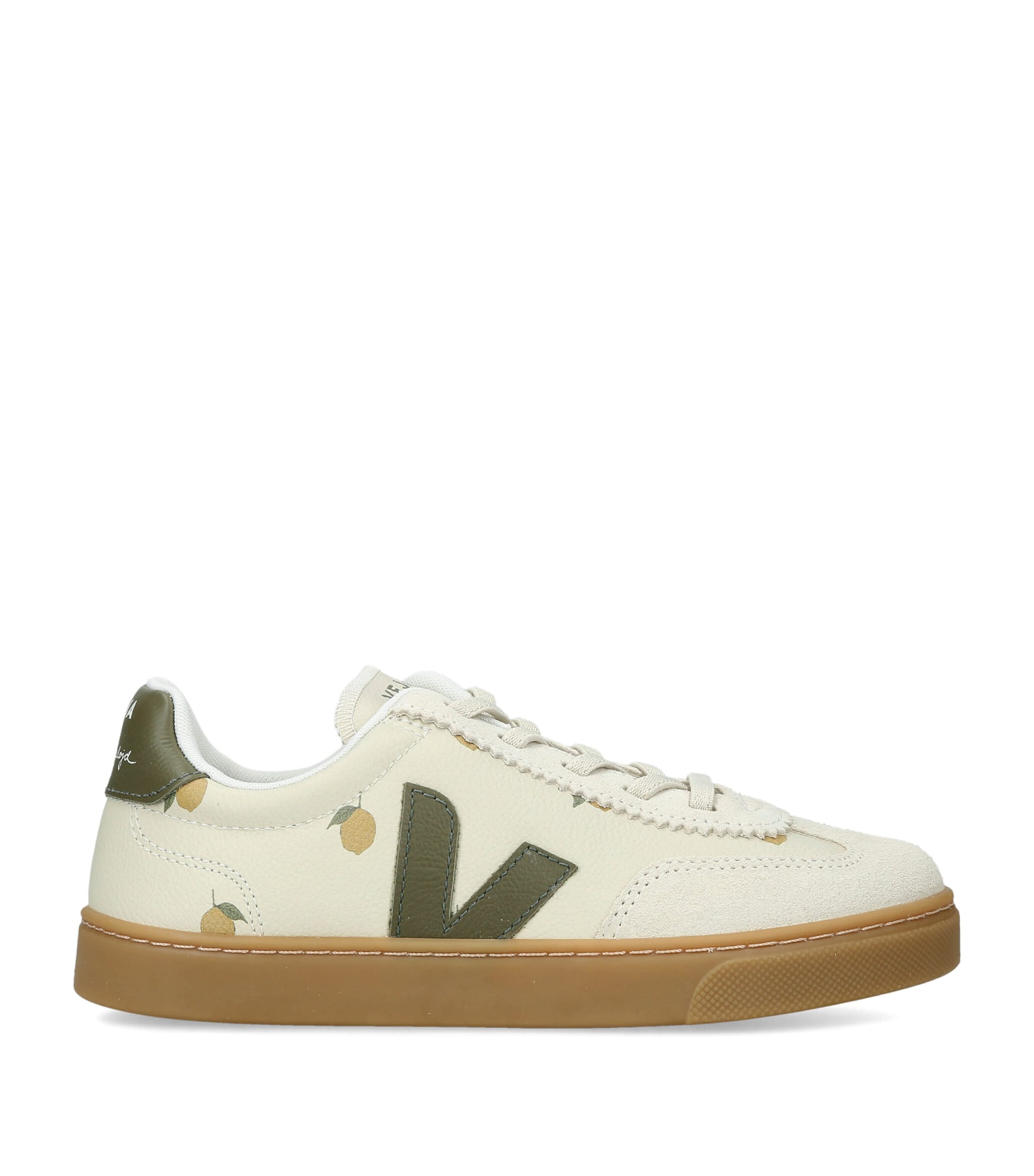 Veja Kids x Konges Sløjd Leather Lemon Volley Sneakers Beige Comb
