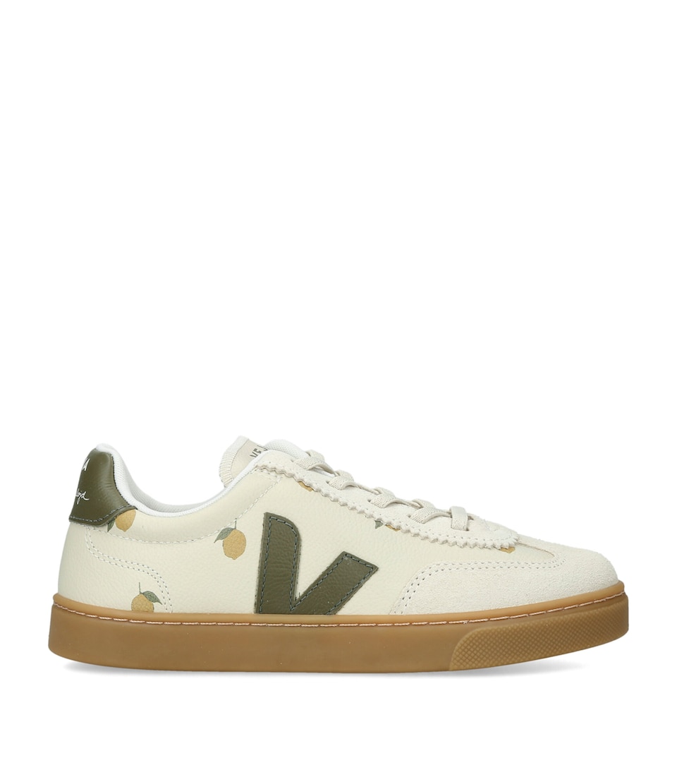 Veja Kids x Konges Sløjd Leather Lemon Volley Sneakers Beige Comb