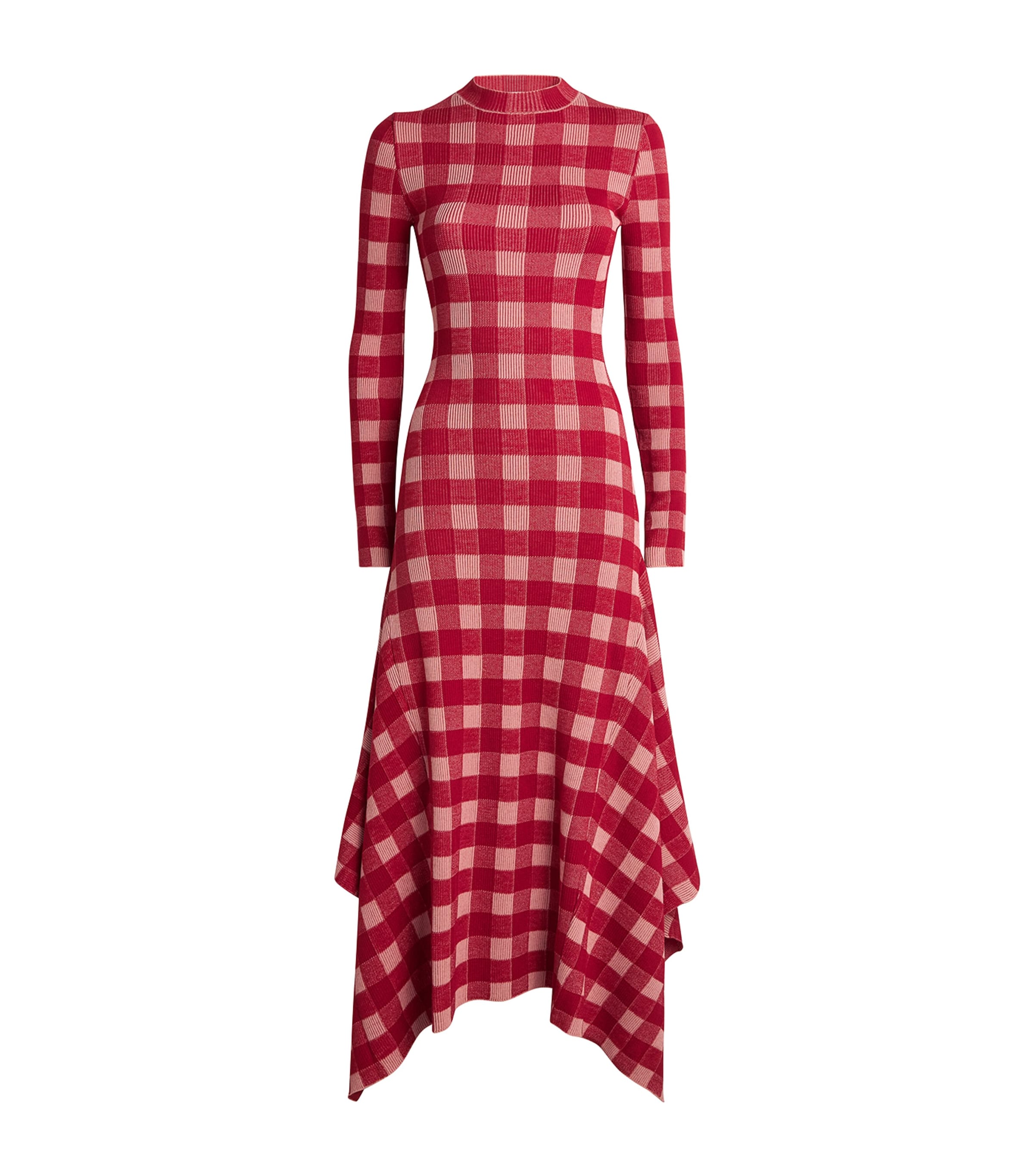 AMI Paris Womens Cotton Jacquard Maxi Dress Rse Tndre/rouge Rbis