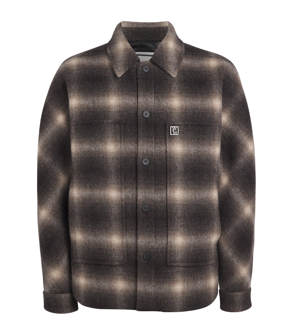 Wool-Alpaca Check Shacket