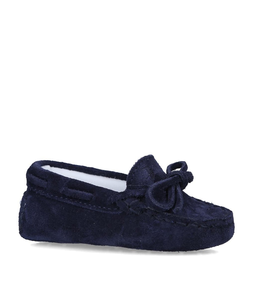 Tod's Suede Gommini Loafers Navy