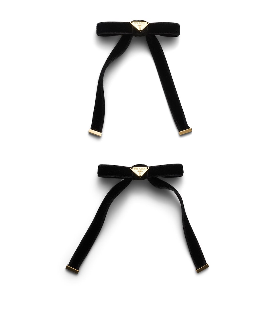 Prada Velvet Bow Hair Clip
