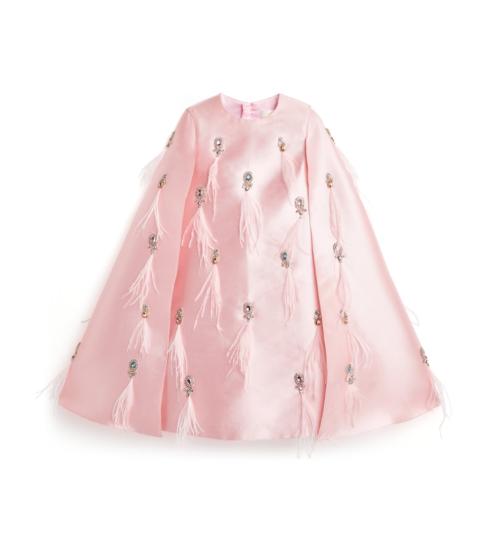 Embellished Cape Dress (2-14 Years)