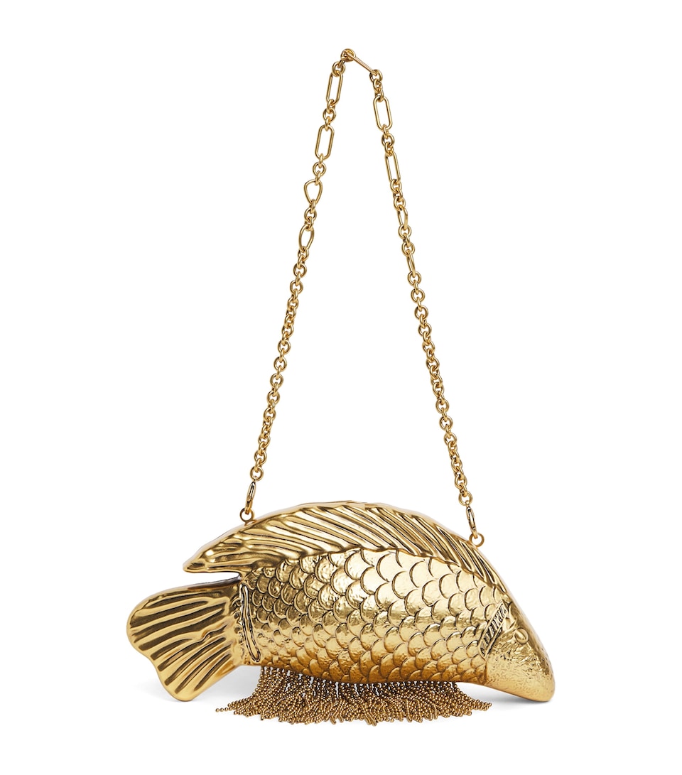 Cult Gaia Mini Brass Neemo Clutch Bag Antique Brass
