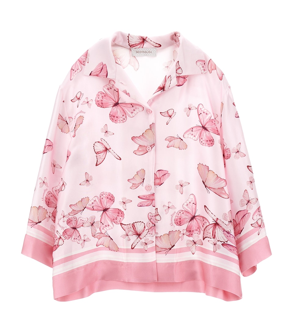Satin Butterfly Print Shirt (2-16 Years)