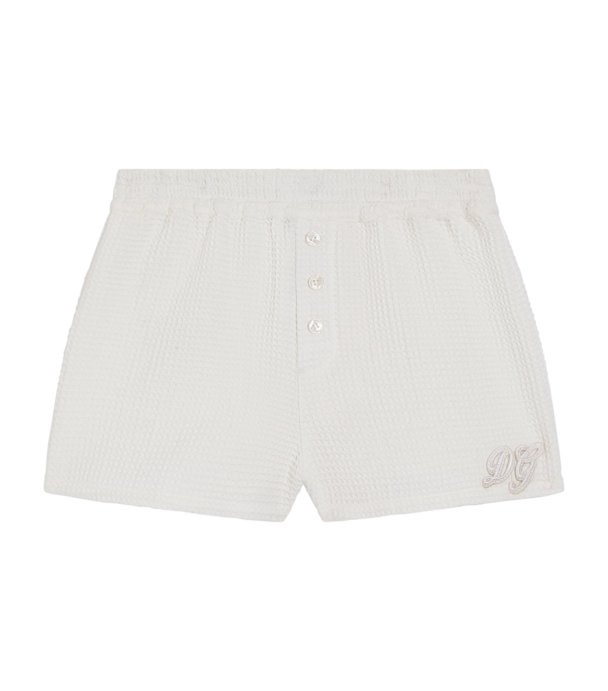 Dolce&Gabbana Kids Waffle-Knit Cotton Shorts (3-30 Months) Natural White