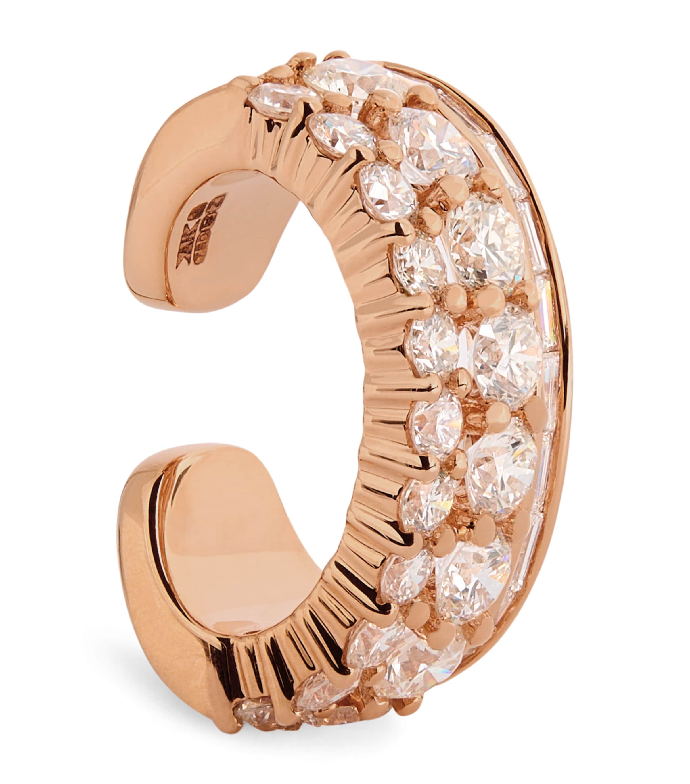 Rose Gold and Diamond Lola Ear Cuff