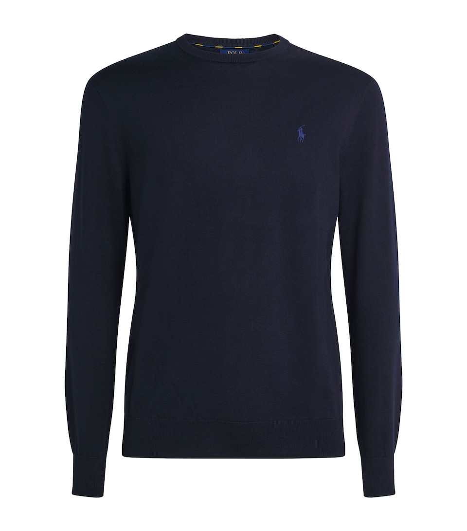 Polo Ralph Lauren Mens Pima Cotton Polo Pony Sweater Hunter Navy