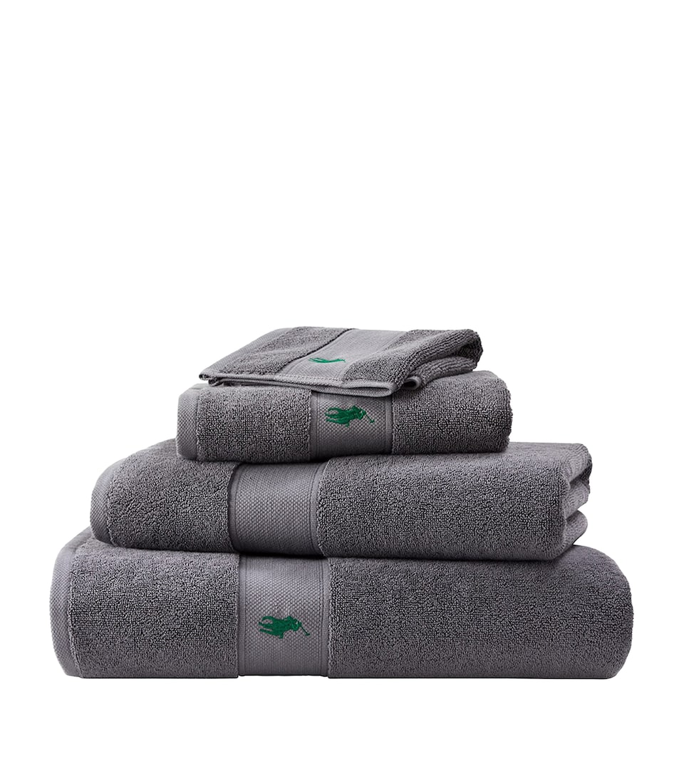 Ralph Lauren Home Polo Player Hand Towel (50cm x 100cm) Barclay Heather