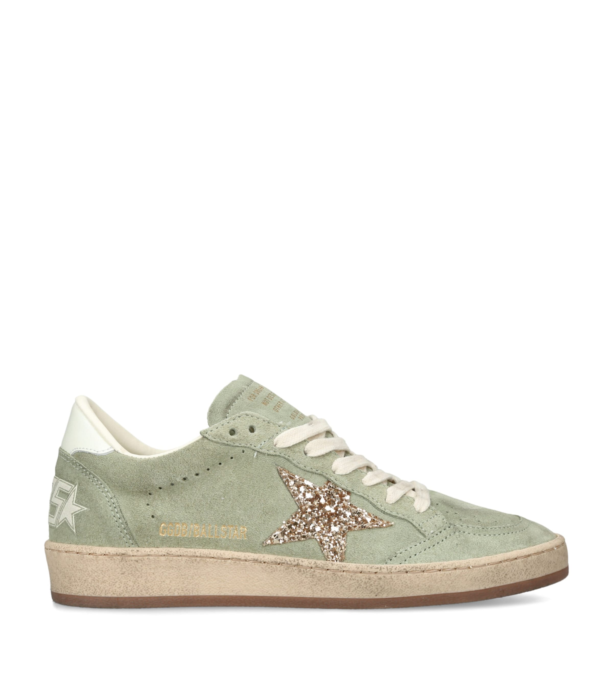 Golden Goose Suede Ball Star Sneakers Green Comb