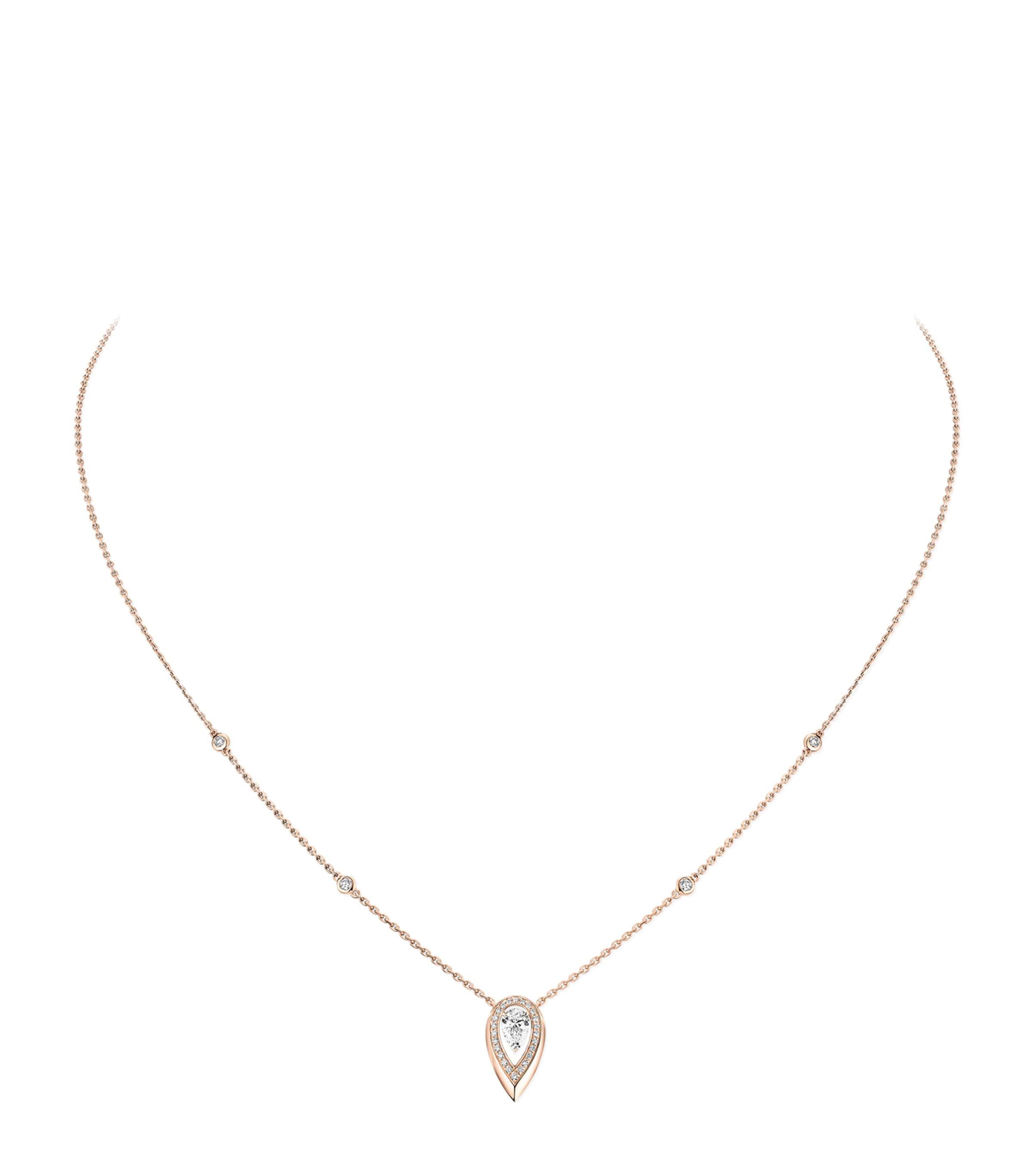 Messika Fiery Diamond and Pink Gold Necklace (0.42ct) Pink Gold