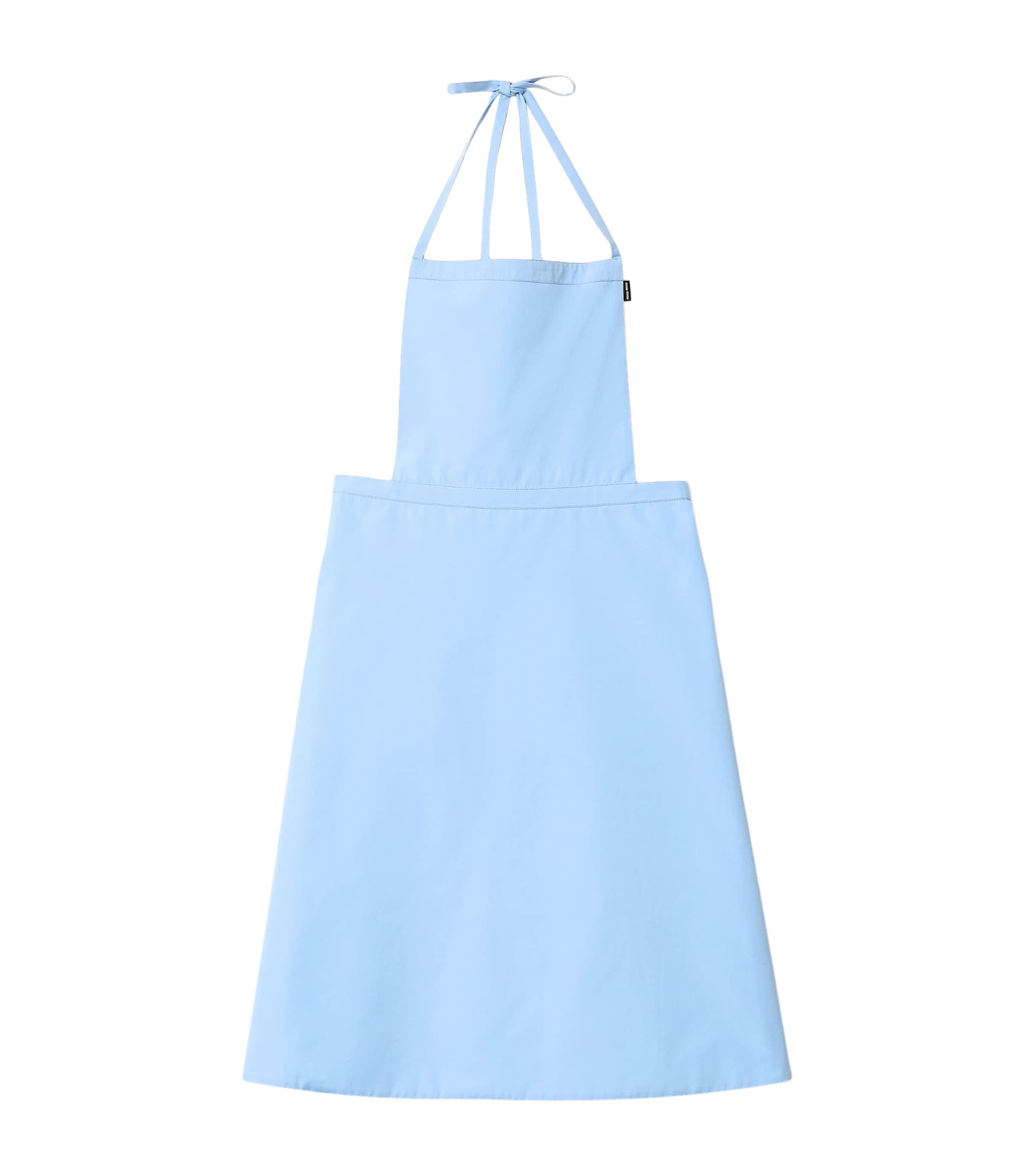 Miu Miu Womens Cotton Poplin Apron Light Blue