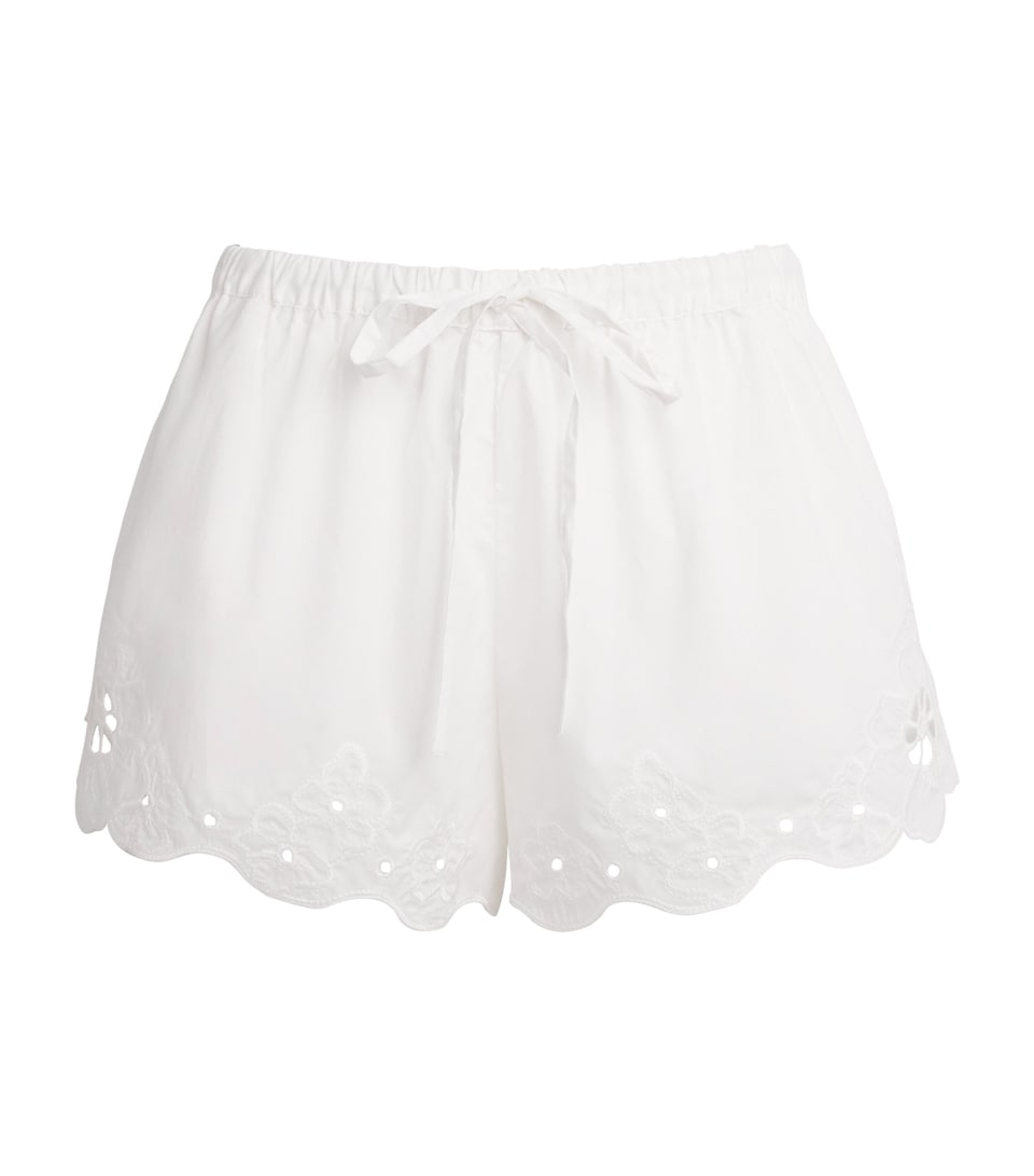 SIR. Womens Cotton Klara Drawstring Shorts Ivory