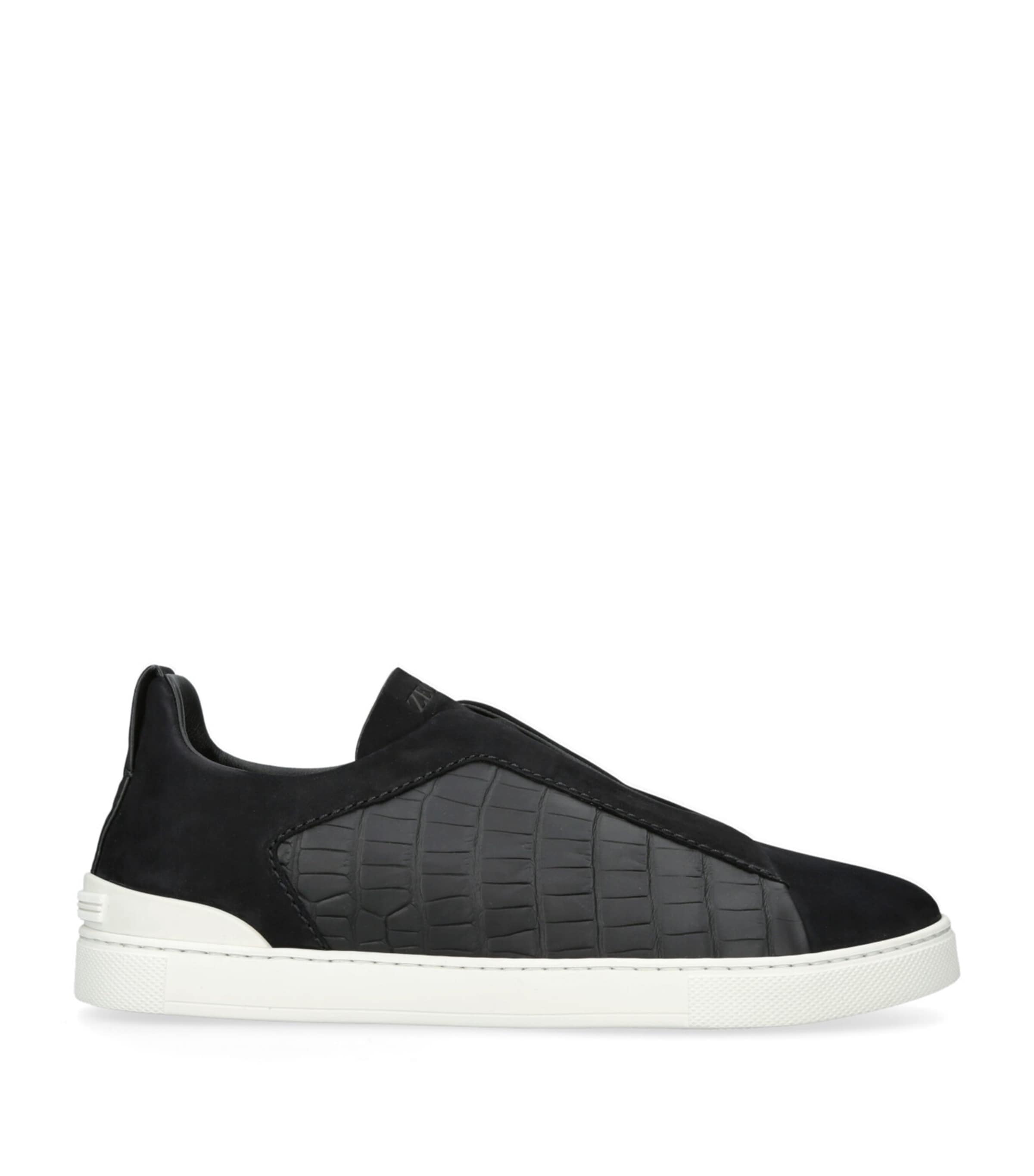 Crocodile Leather Triple Stitch SECONDSKIN Sneakers
