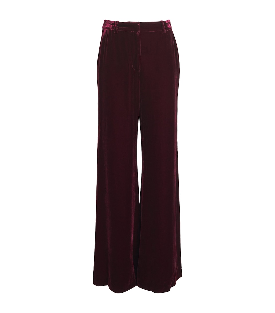 Velvet Pilar Wide-Leg Trousers