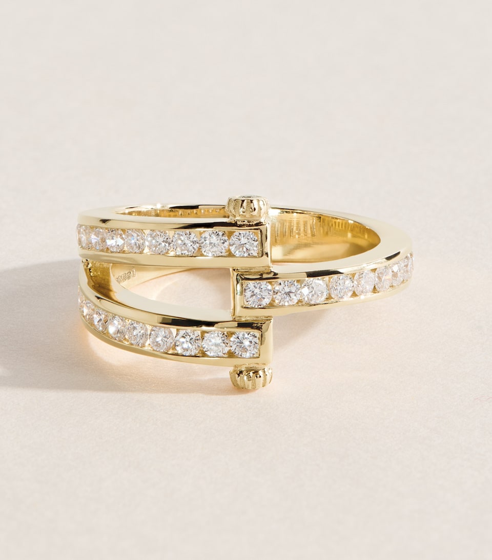 Retrouvaí Yellow Gold and Diamond Magna Ring Yellow Gold
