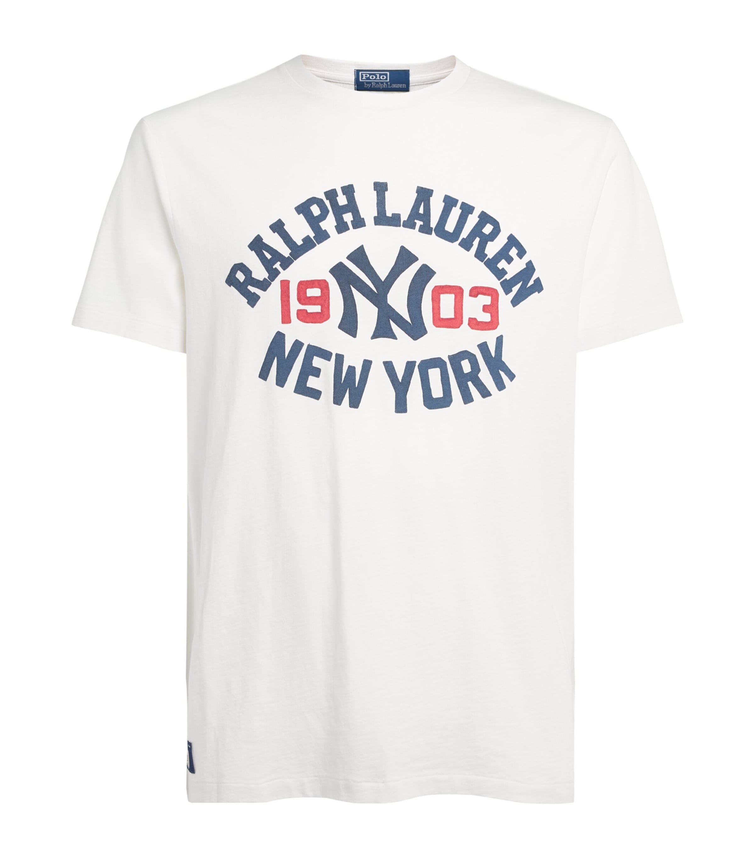 Polo Ralph Lauren Mens x Yankees Cotton T-Shirt Deckwash White