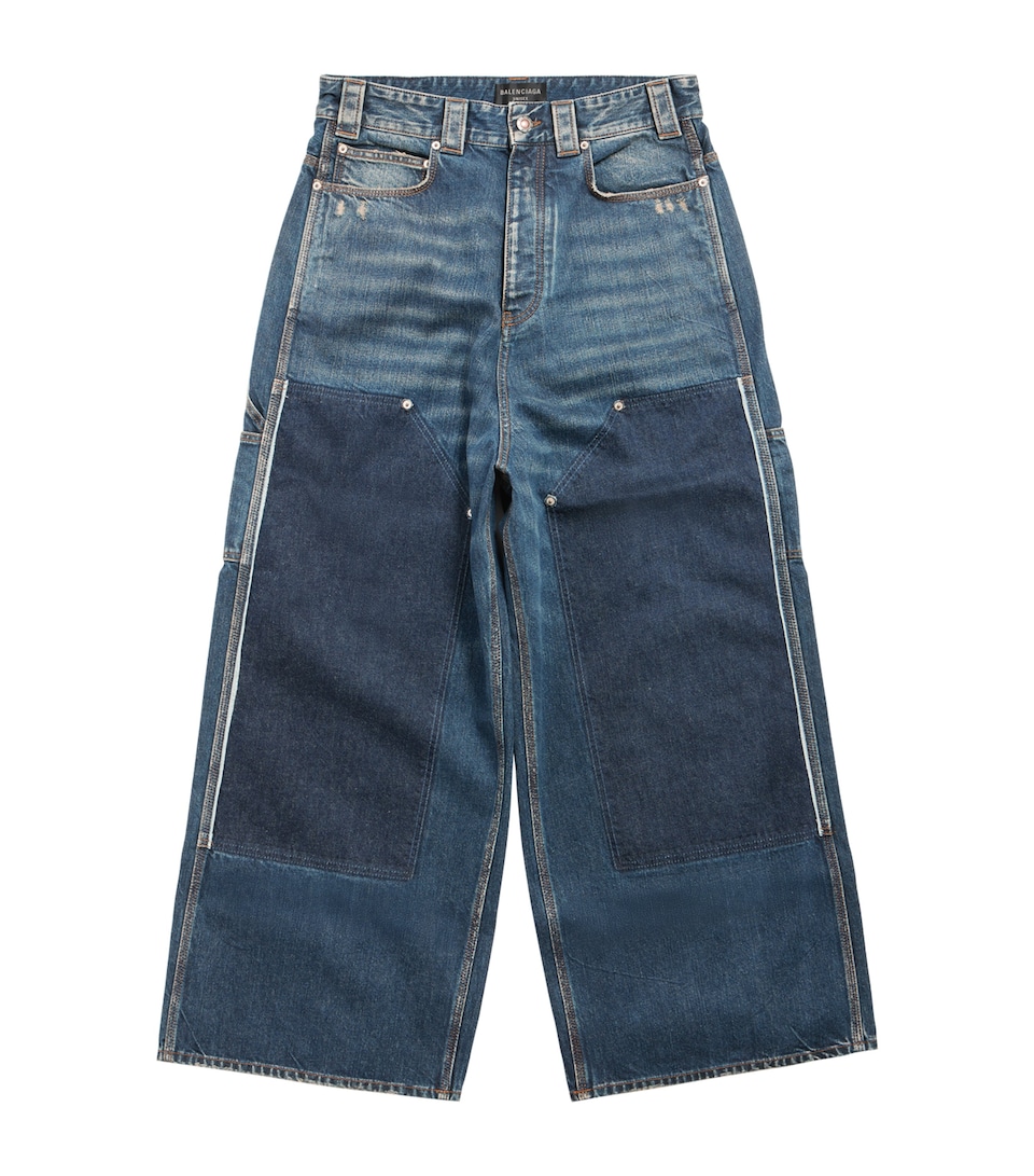 Panelled Wide-Leg Jeans