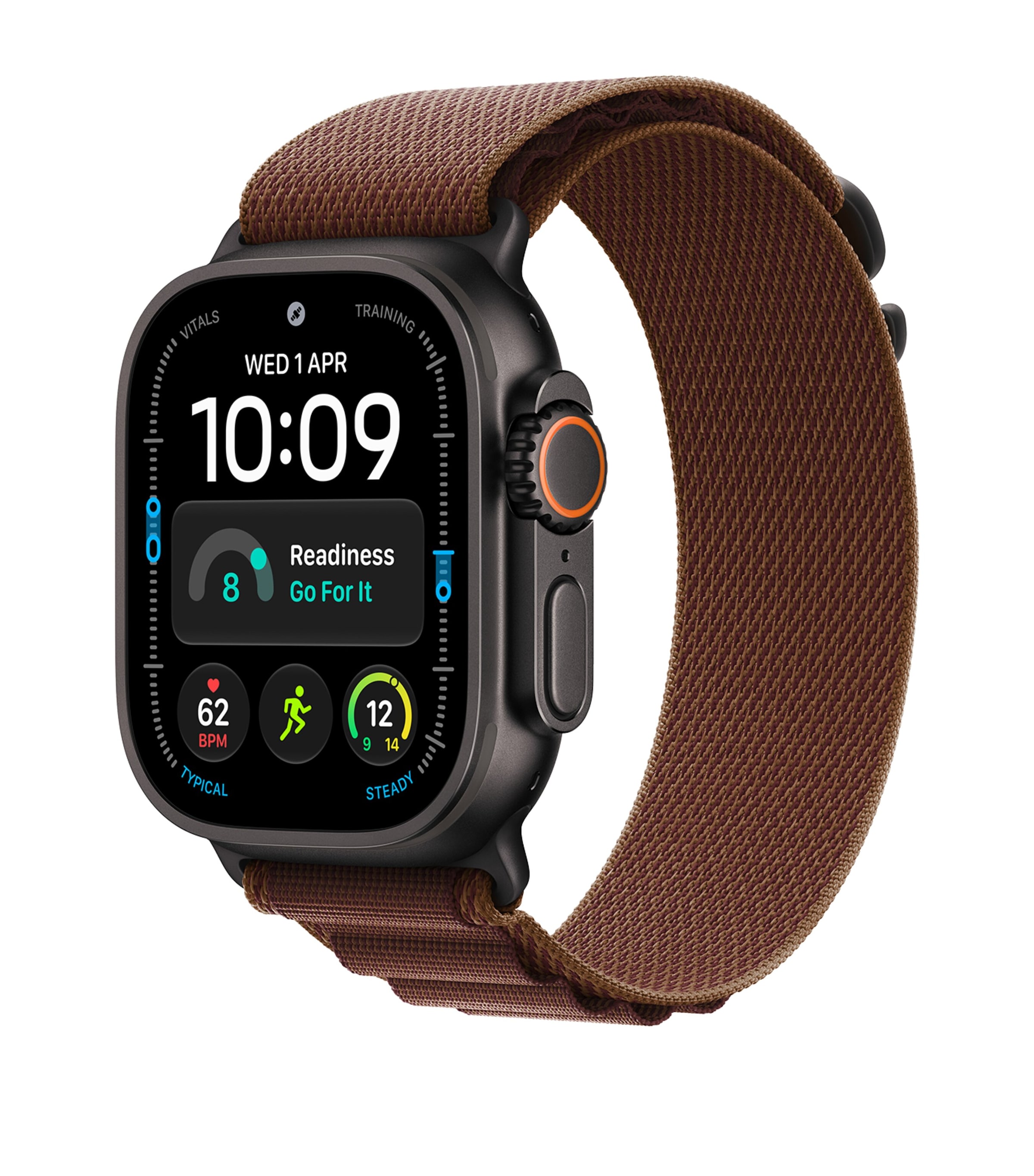 Apple Apple Watch Ultra 4 GPS + Cellular – Black Titanium with Burgundy Alpine Loop, 49mm, Small Black Titanium