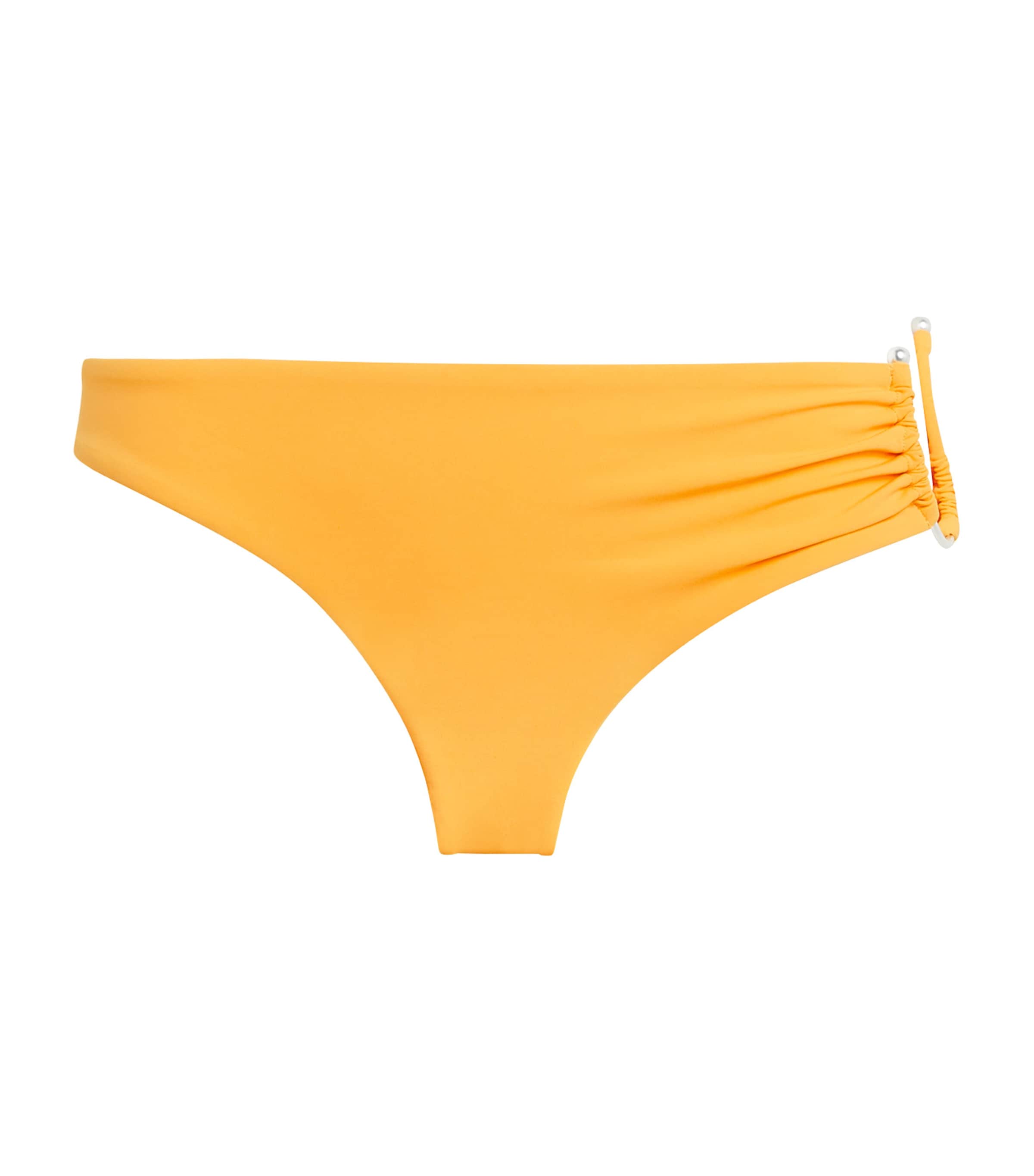 Christopher Esber Womens Ruched Crescent Bikini Bottoms Valencia