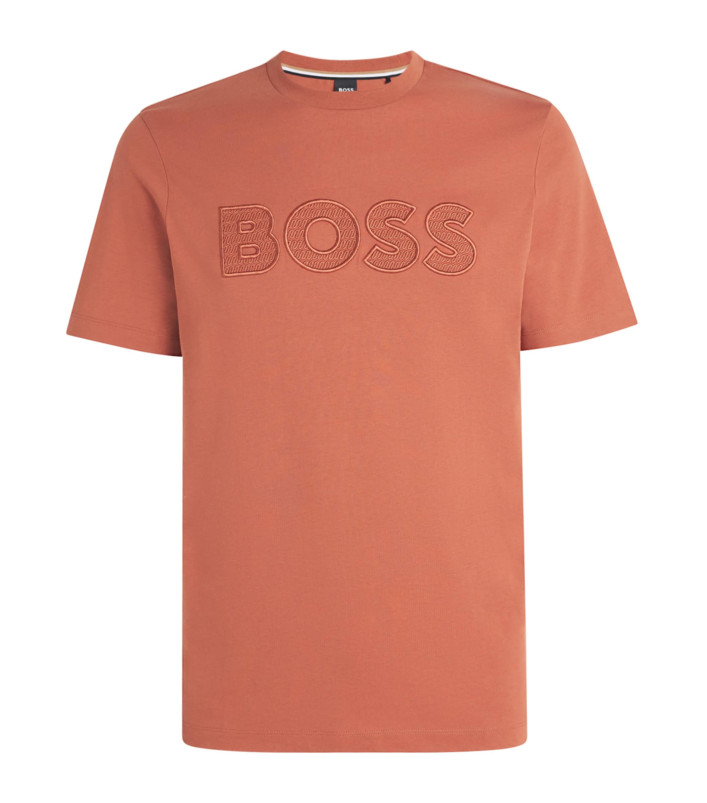 BOSS Mens Embroidered Thompson T-Shirt Dark Red