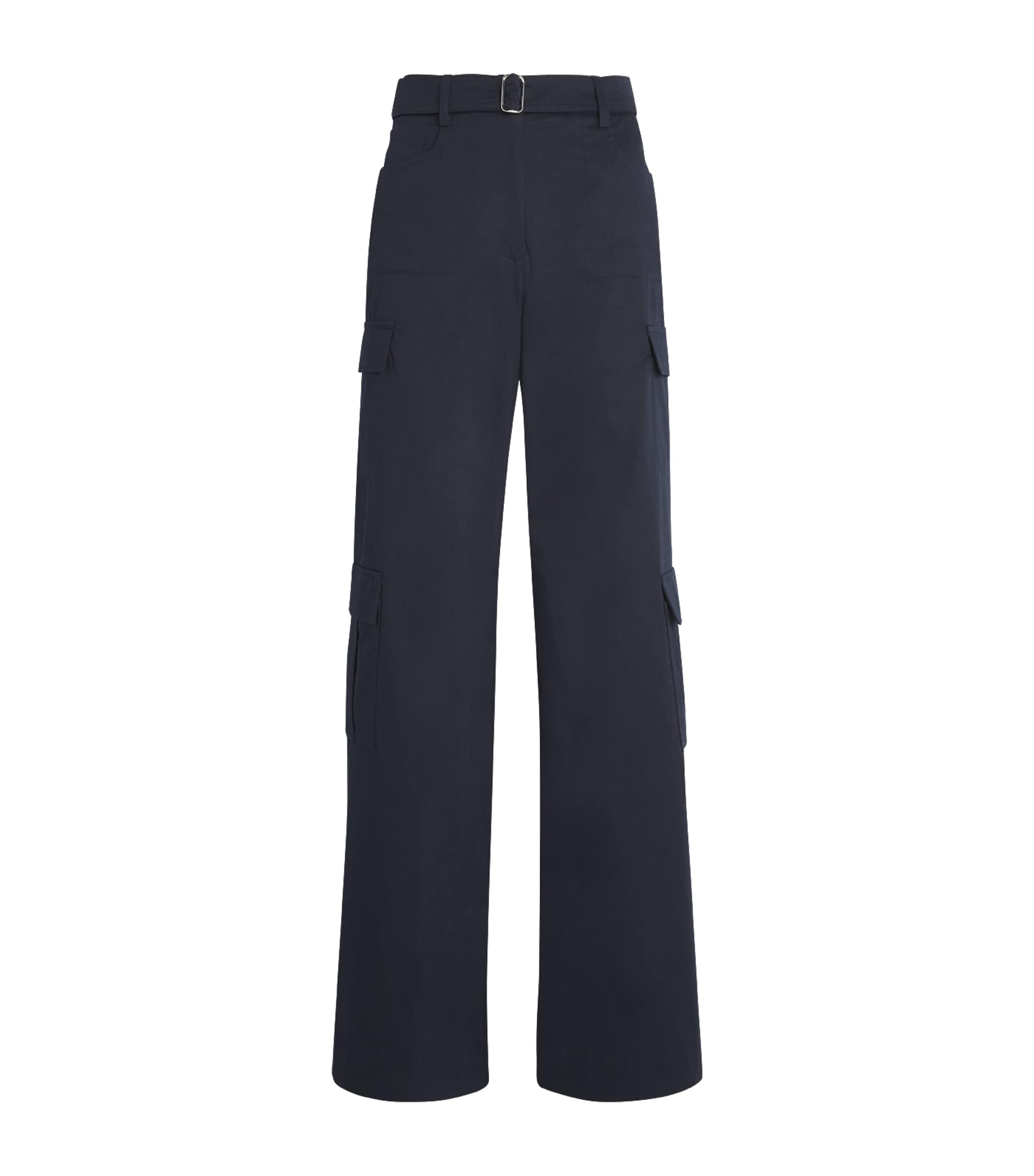 Cotton Gabardine Cargo Trousers