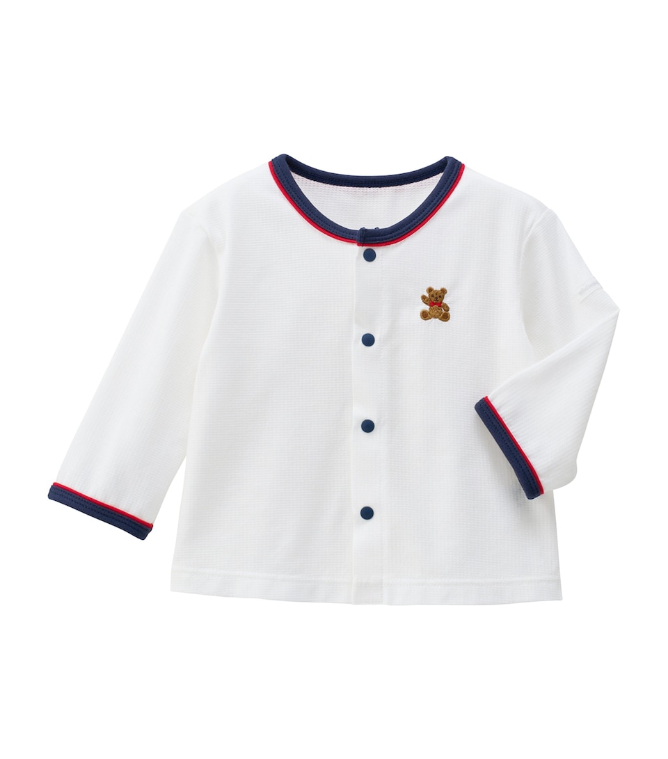 Miki House Cotton Embroidered Teddy Cardigan (3-12 Months)