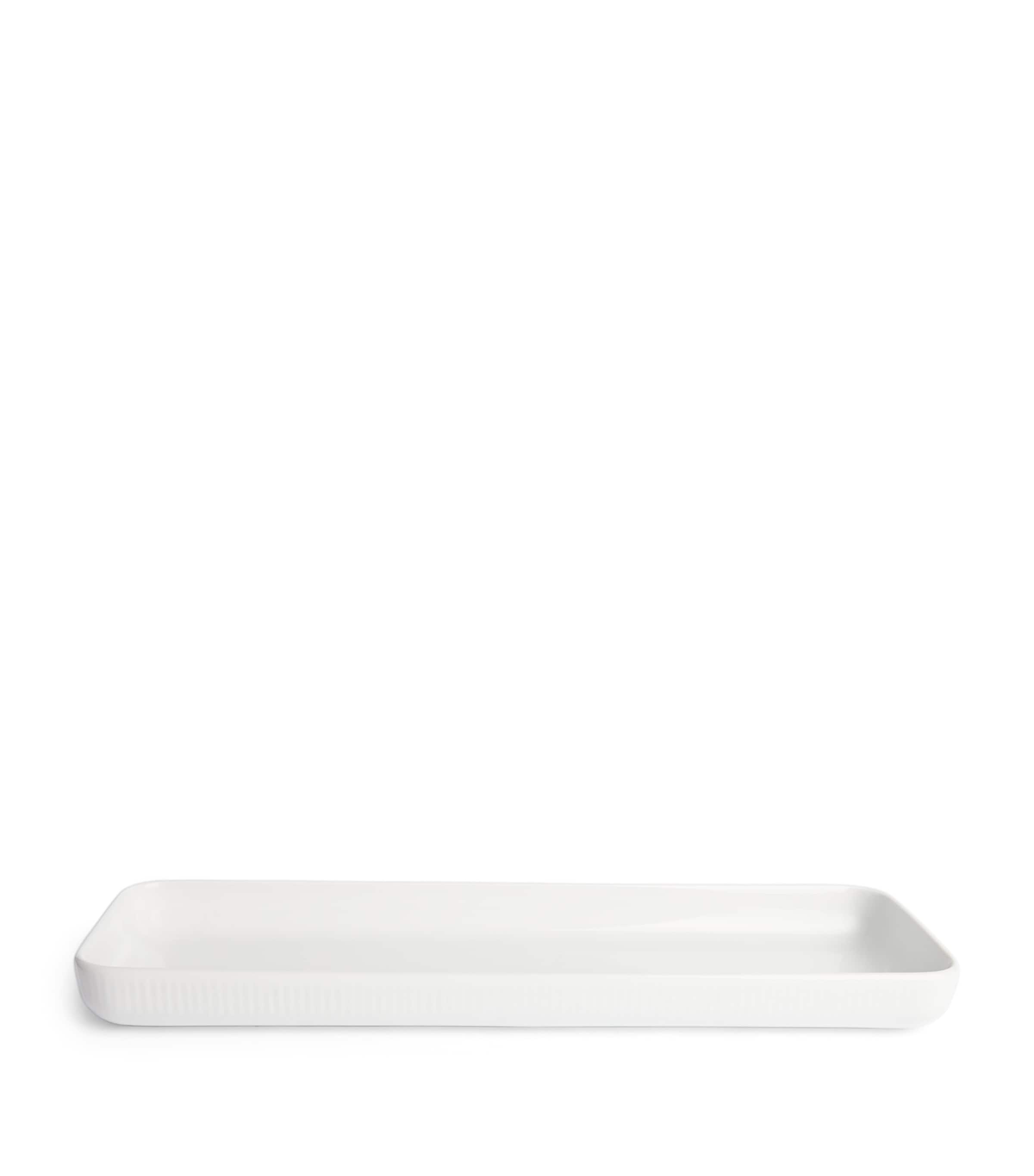 White Fluted Dish (36cm x 12.5cm)