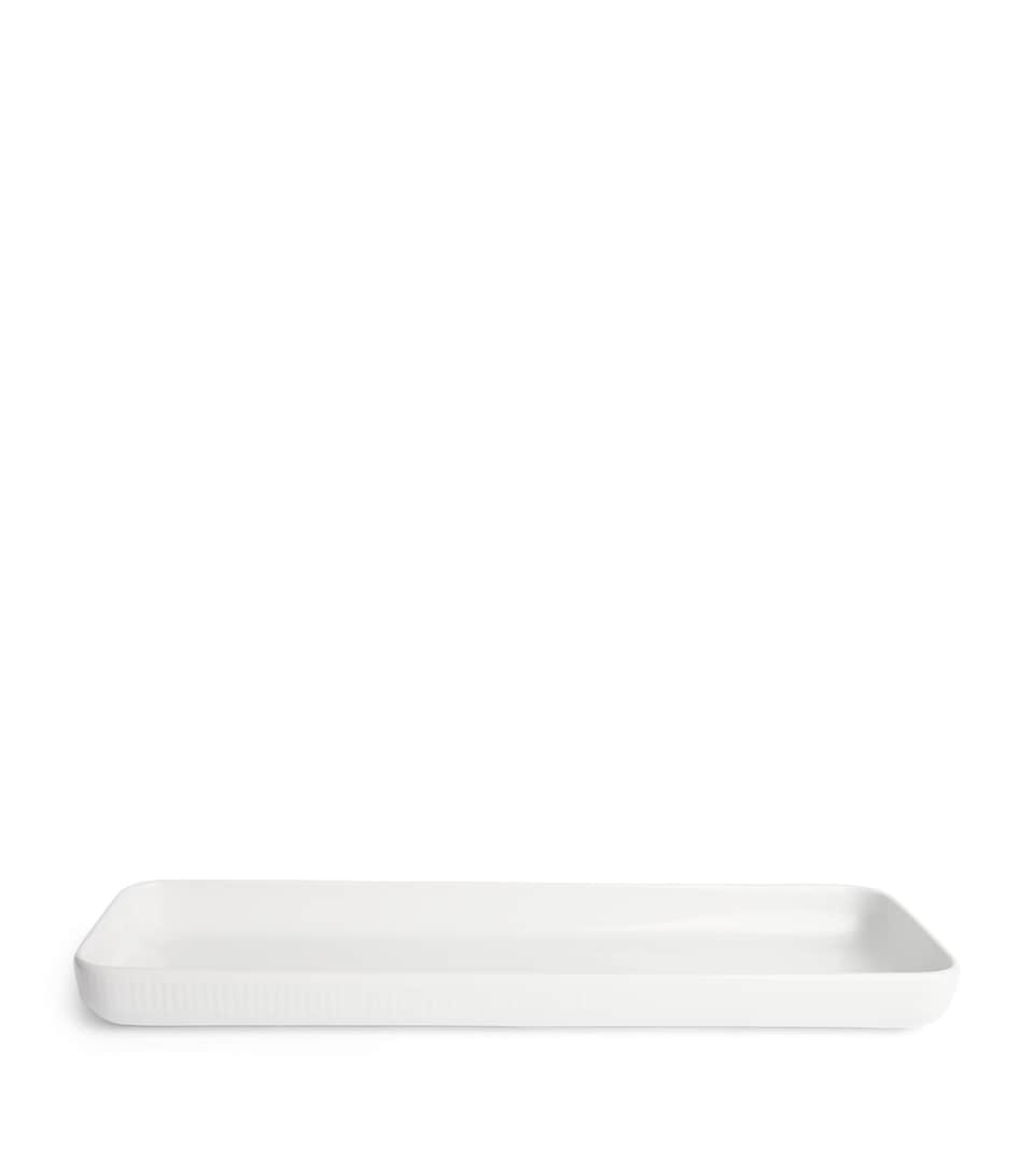 White Fluted Dish (36cm x 12.5cm)