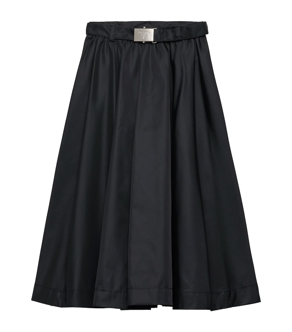 Re-Nylon Belted Midi Skirt