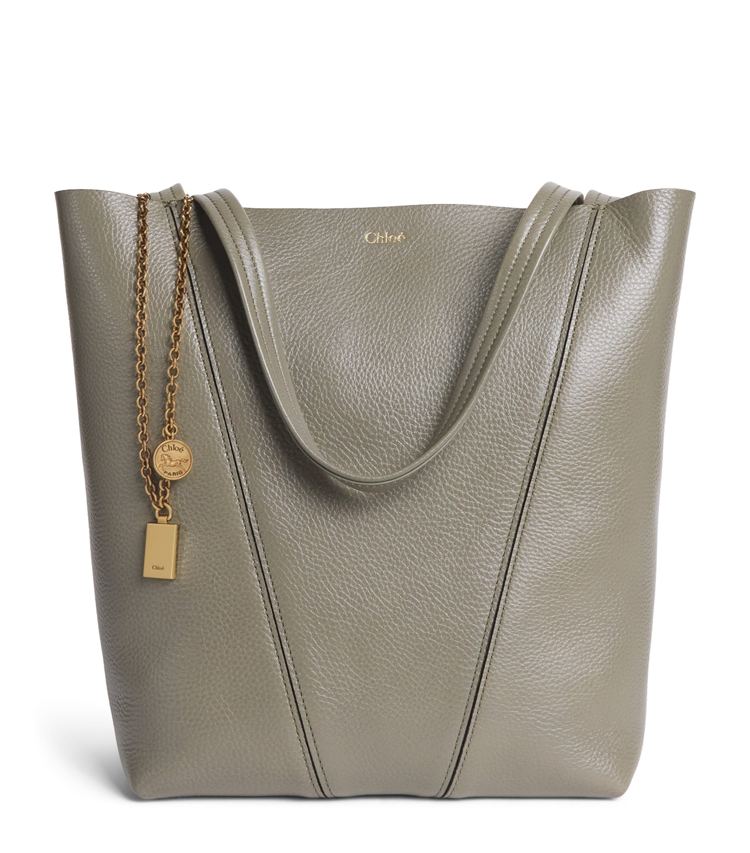 Medium Leather Spin Tote Bag