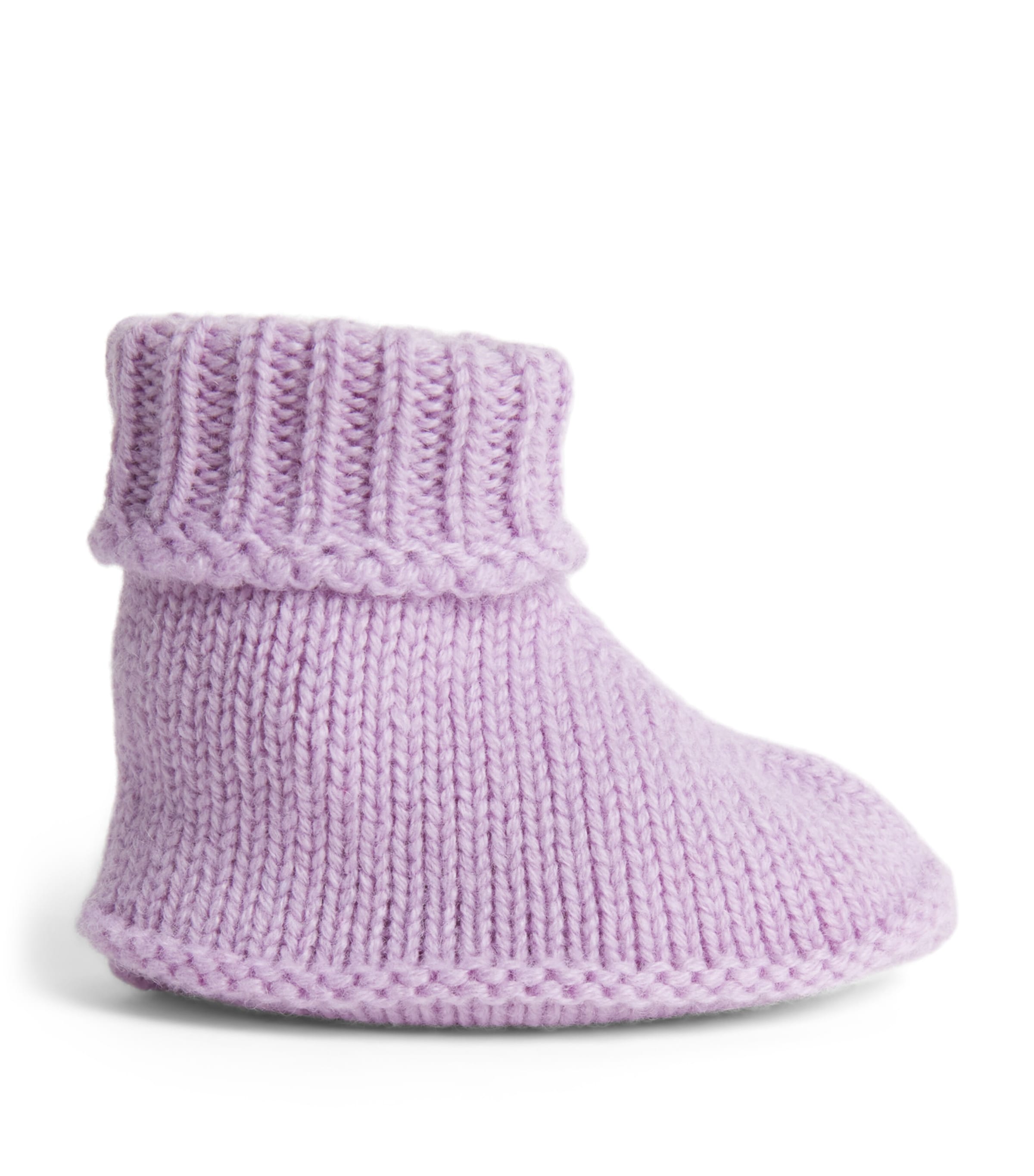 Rosie Sugden Cashmere Booties (0-12 Months) Lupin
