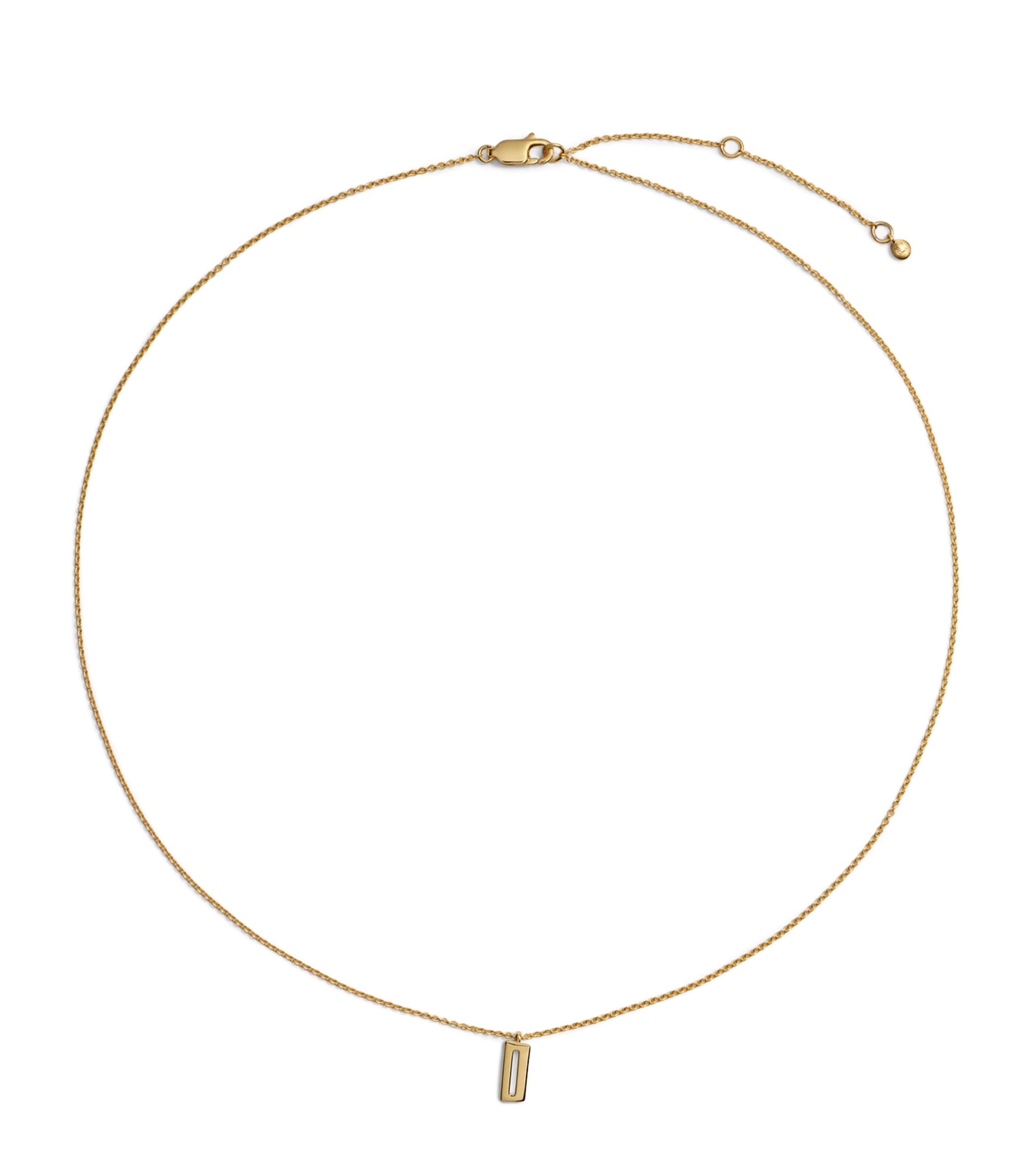 Monica Vinader Gold Vermeil I Initial Necklace Gold