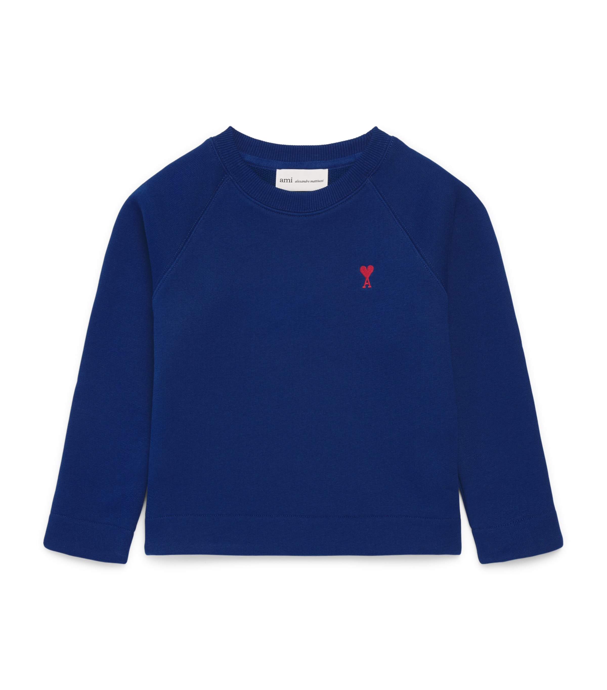 AMI Paris Cotton Ami De Coeur Sweatshirt (4-12 Years) : Bleu Roi