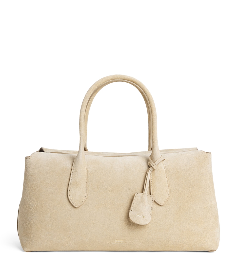 Polo Ralph Lauren Medium Suede Shoulder Bag Cashew